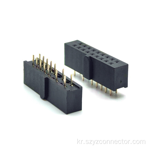 2.54mm 암 헤더 이중 행 스트레이트 22P